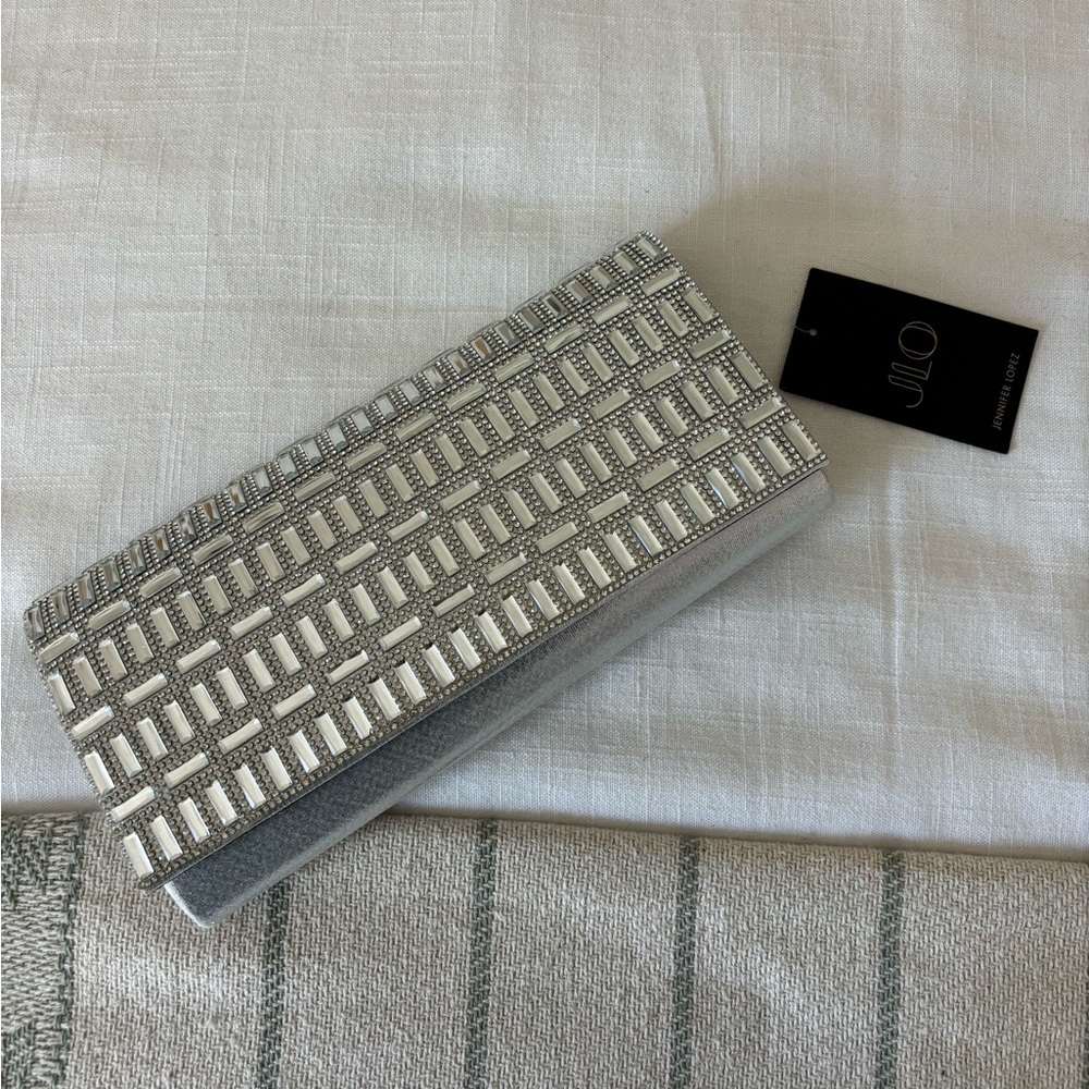 Silver Rhinestone Clutch Purses Crystal Wedding Handbag